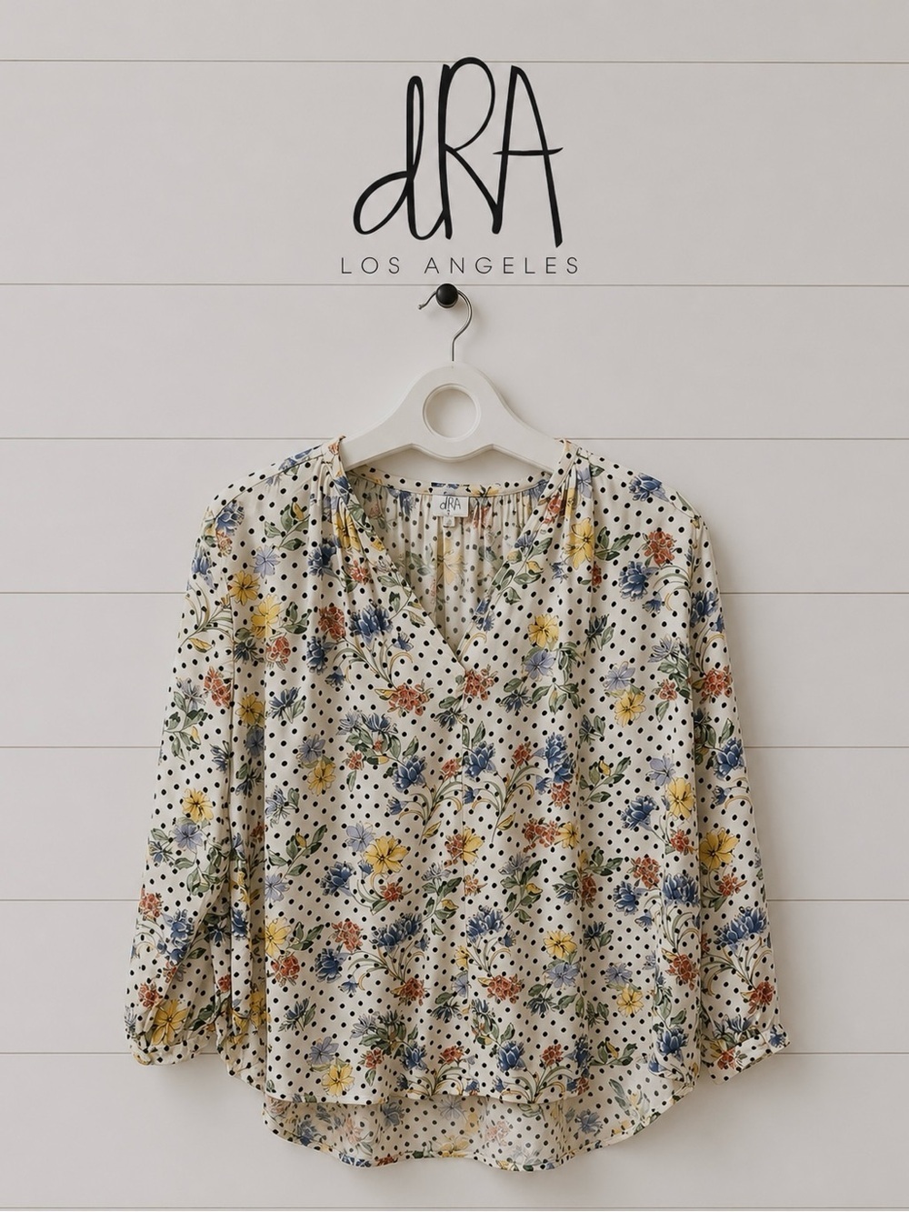 Floral Polka Dot Blouse - dRA for Anthropologie (Size S)
